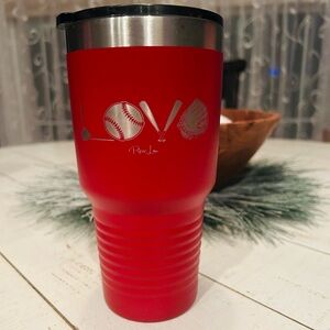 Piper Lee insulted cup. 30oz Baseball / Softball etched.